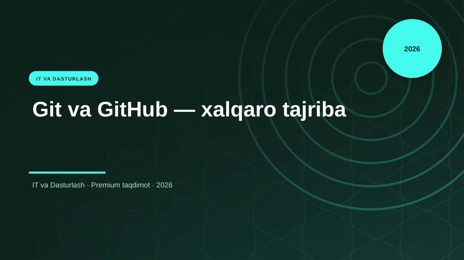 Git va GitHub — xalqaro tajriba 1