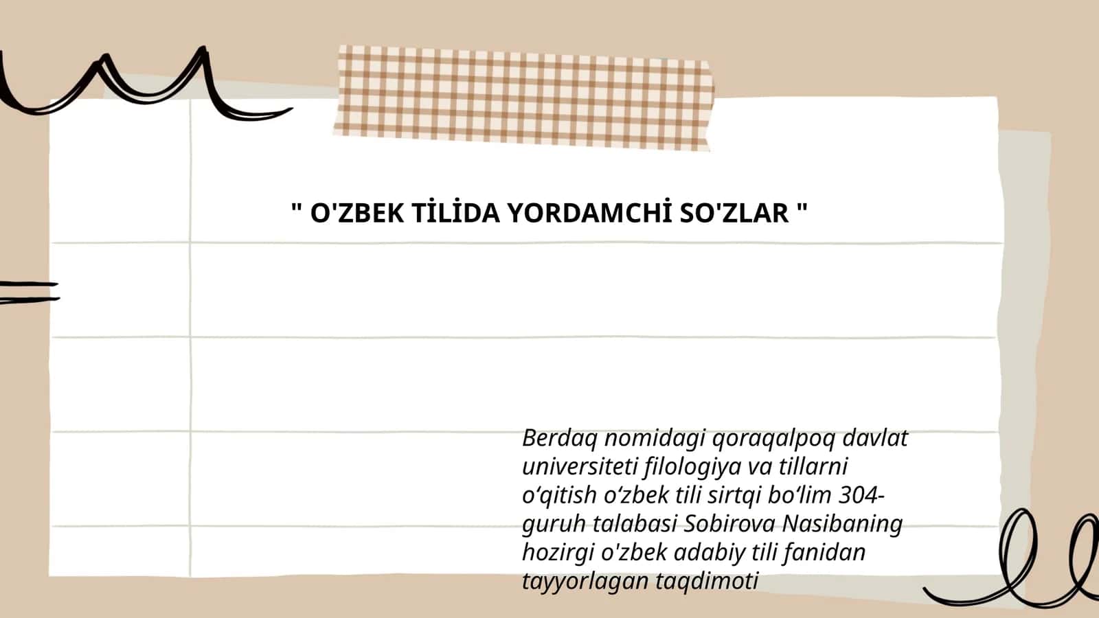 O'ZBEK TİLİDA YORDAMCHİ SO'ZLAR 1