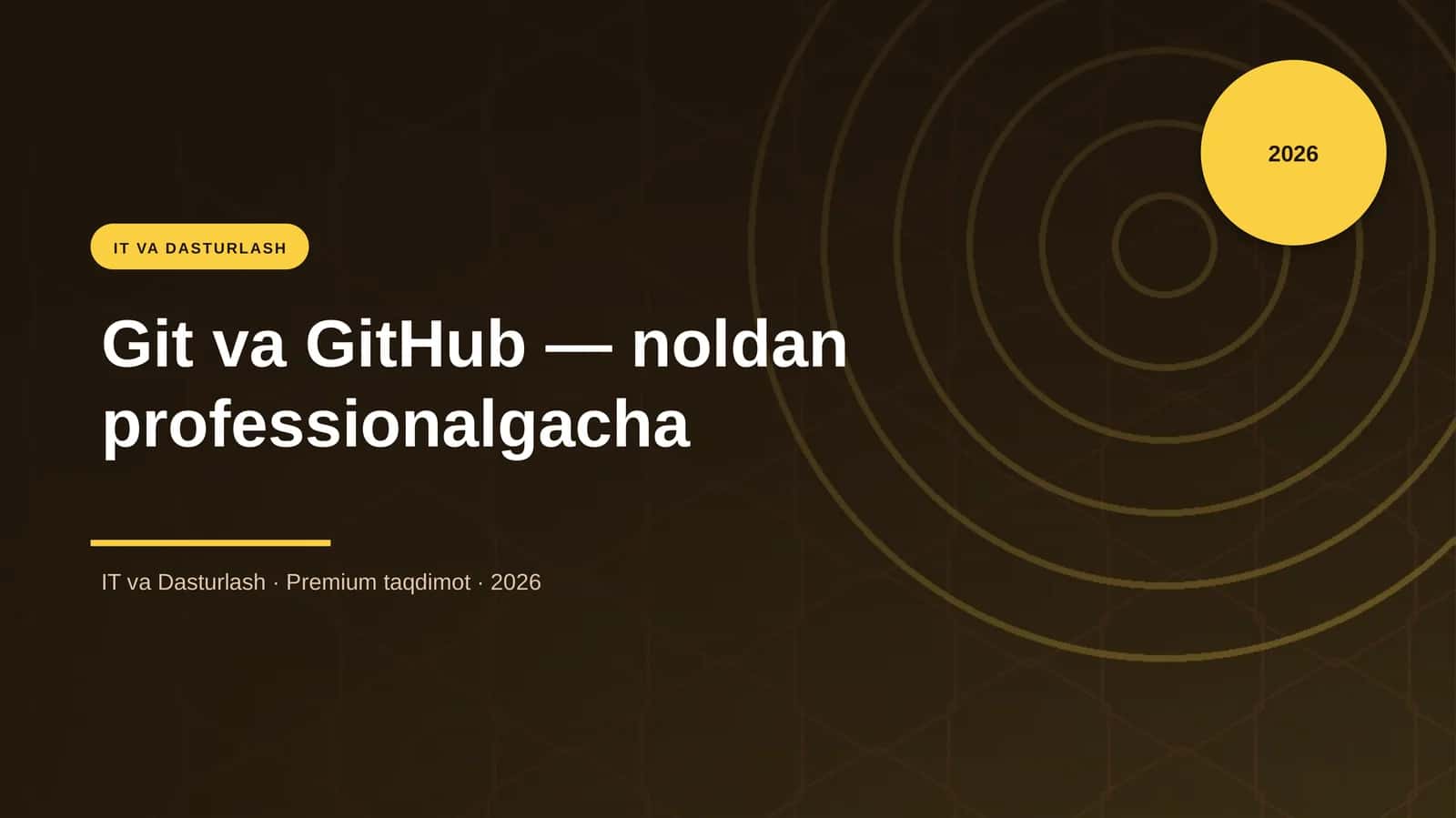 Git va GitHub — noldan professionalgacha 1