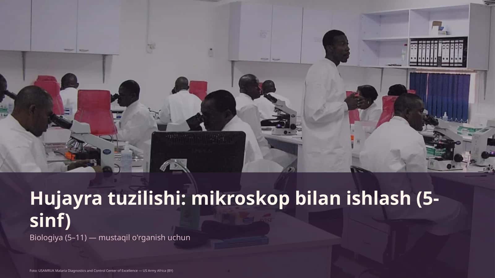 Biologiya Hujayra tuzilishi: mikroskop bilan ishlash (5-sinf) 1