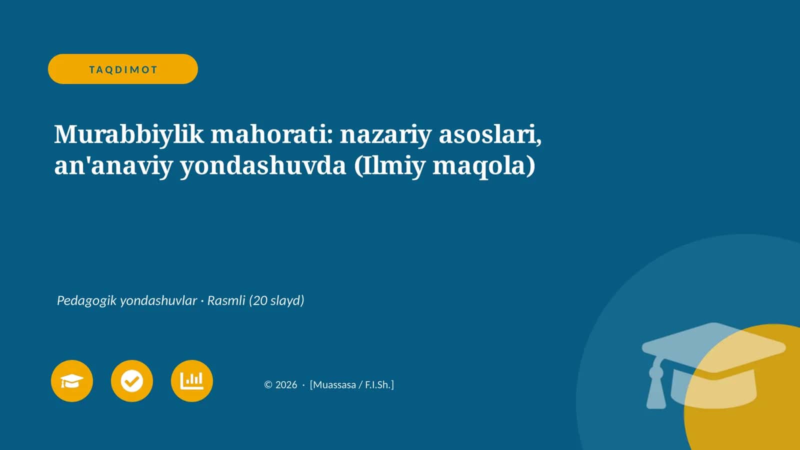 Murabbiylik mahorati: nazariy asoslari, an'anaviy yondashuvda (Ilmiy maqola) 1