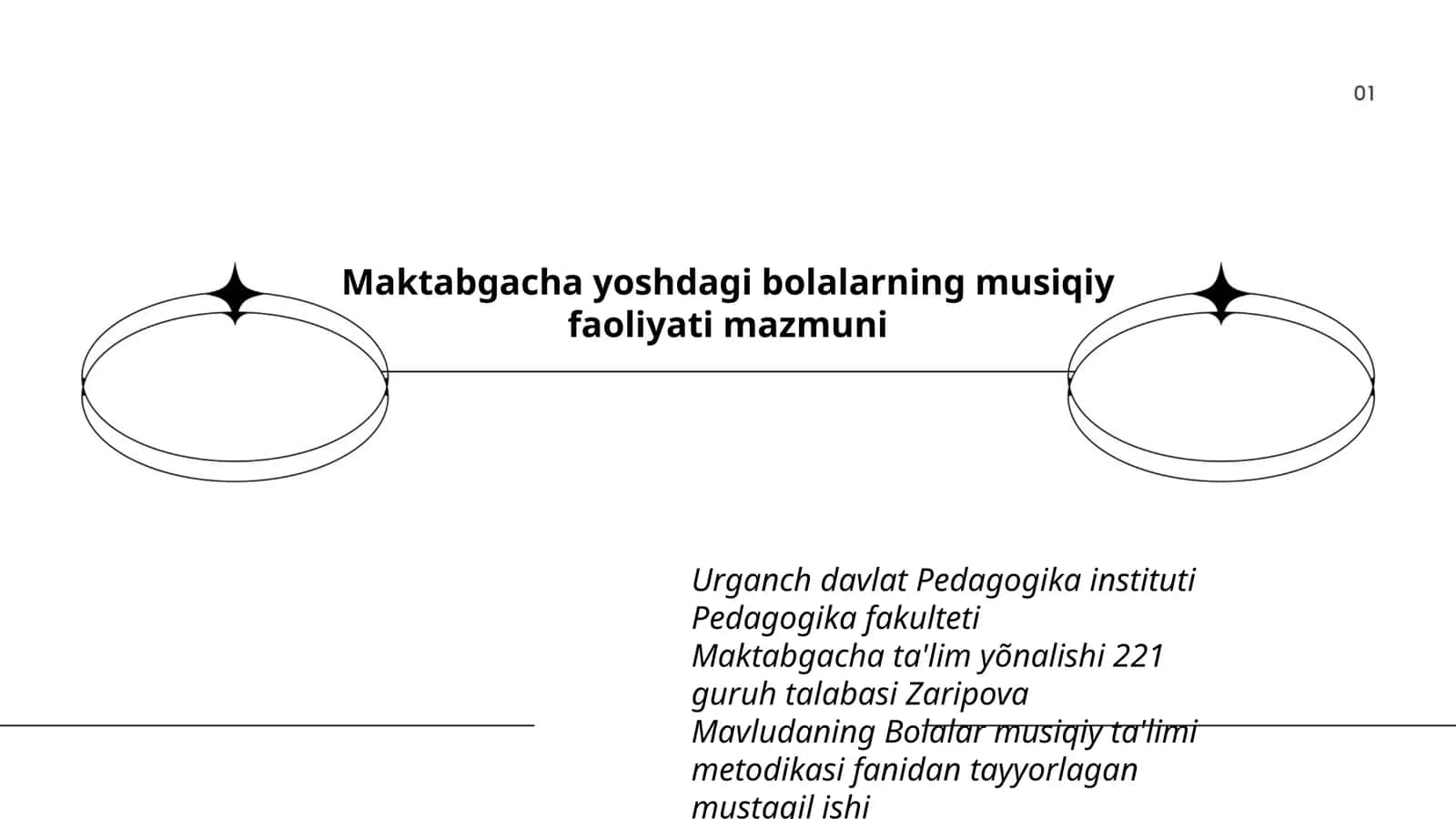 Bolalar musiqiy ta'limi metodikasi 1
