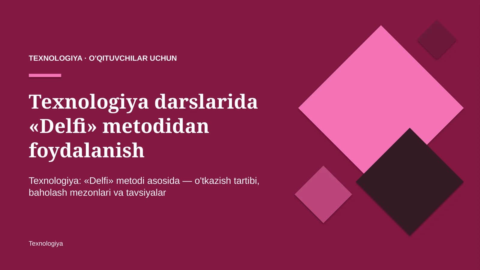 texnologiya darslarida delfi metodidan foydalanish 3008 1