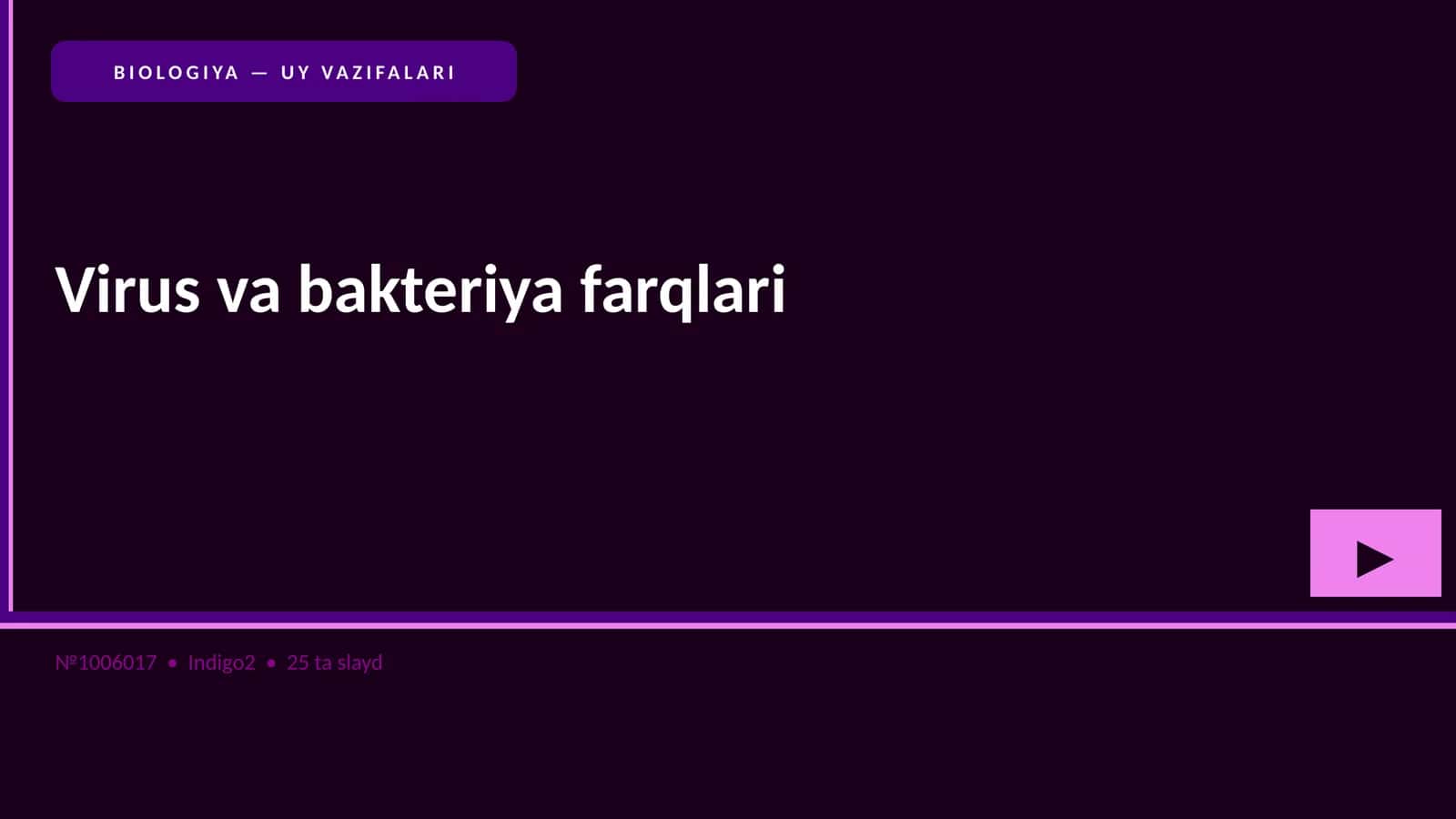 Virus va bakteriya farqlari 1