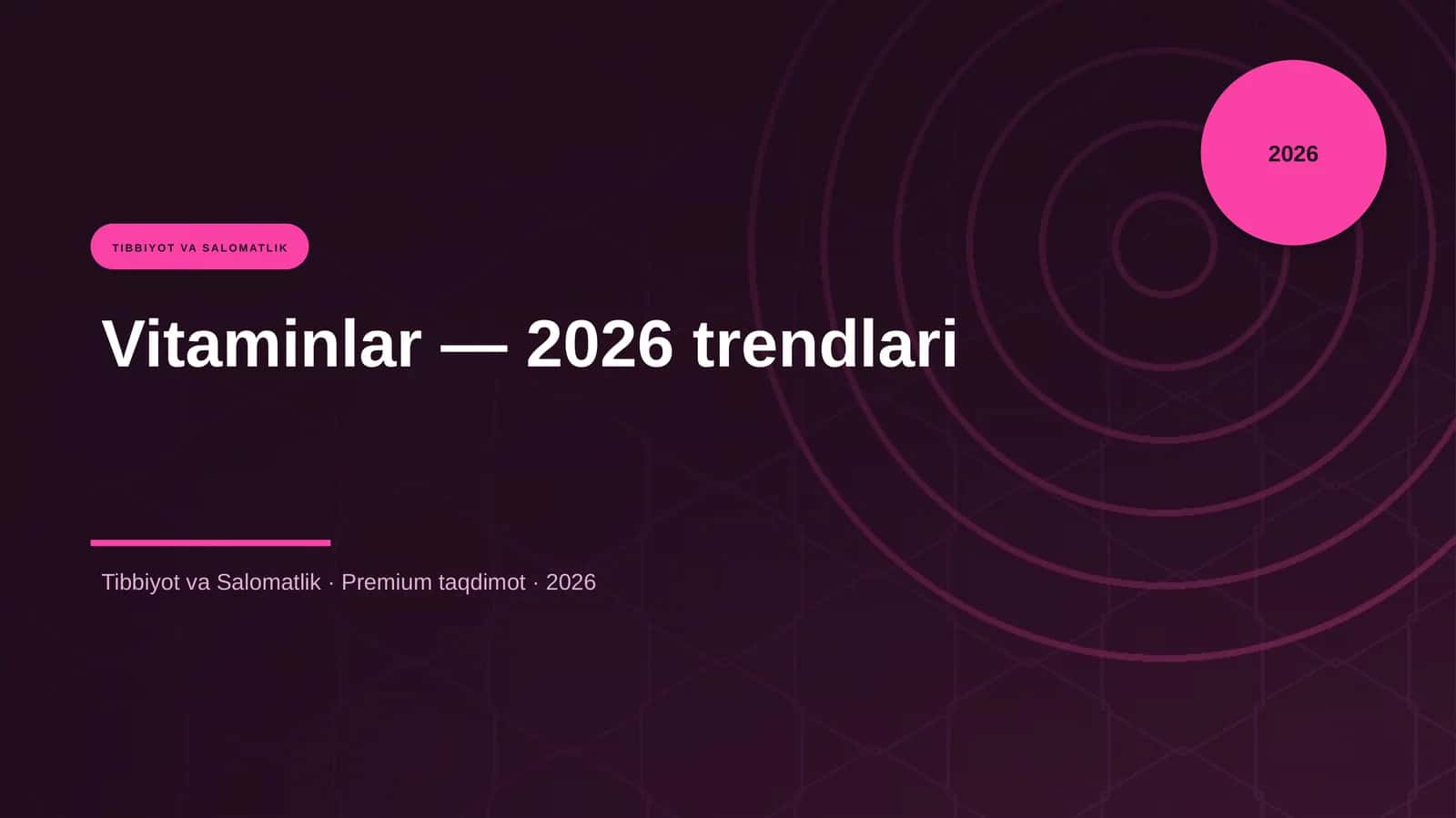 Vitaminlar — 2026 trendlari 1