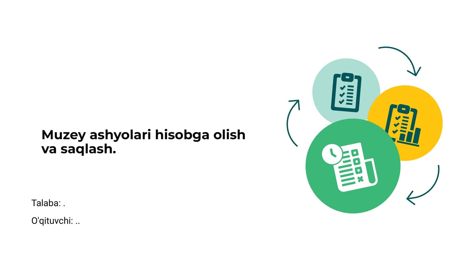 Muzey ashyolari hisobga olish va saqlash 1