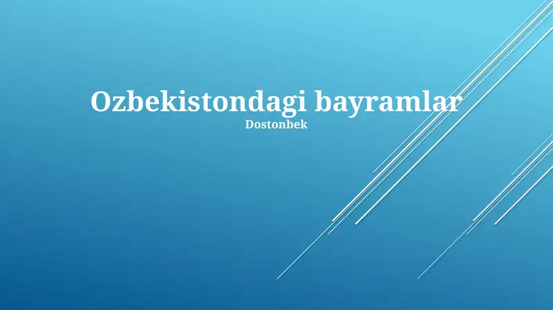 Navruz: Uzbek Bayrami 1