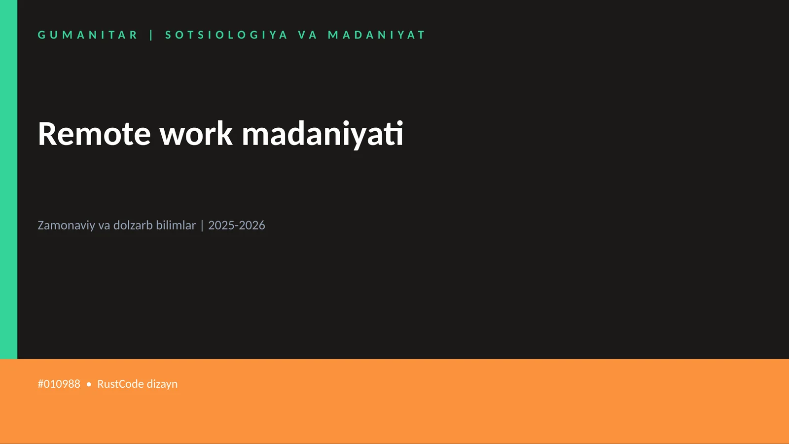 Remote work madaniyati 1