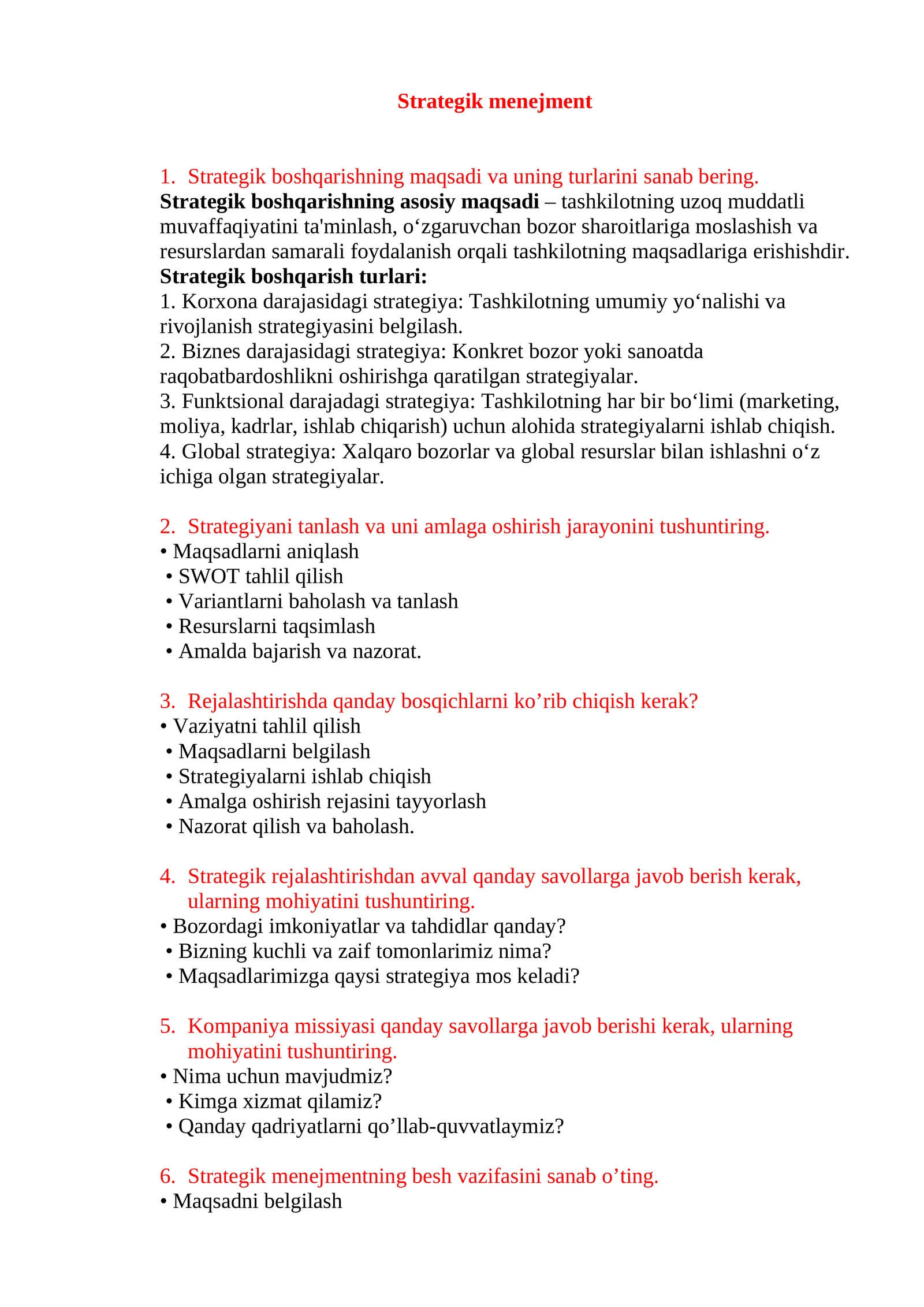 Strategik menejment 1