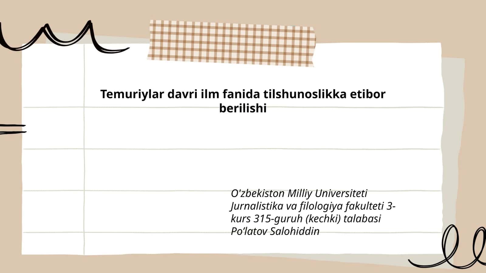 Temuriylar davri ilm fanida tilshunoslikka etibor berilishi 1