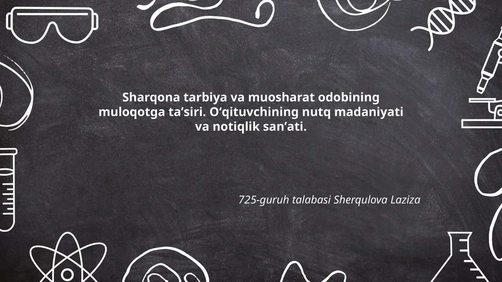 Sharqona tarbiya va muosharat odobining muloqotga taʼsiri 1
