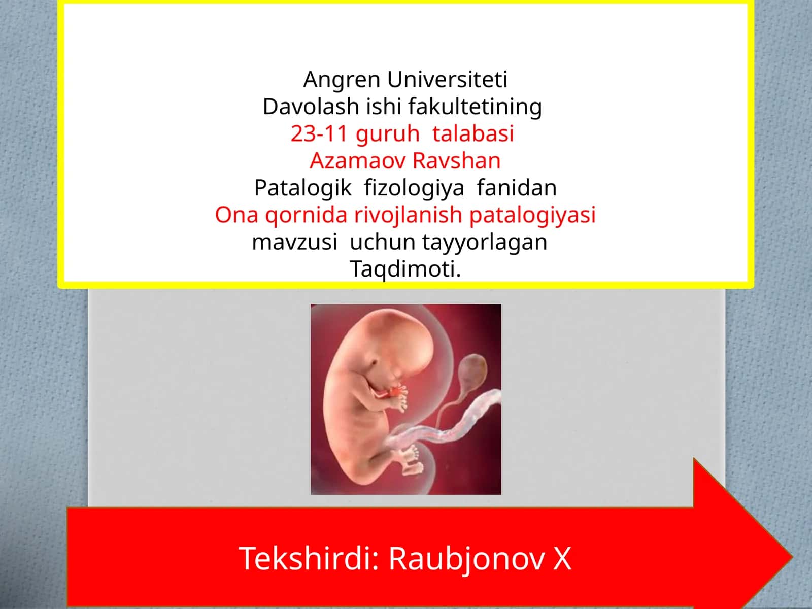 Ona qornida rivojlanish patologiyasi 1