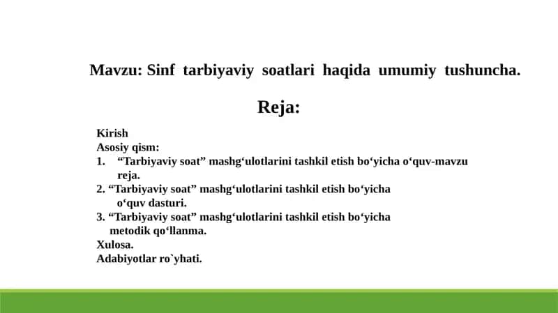 Tarbiyaviy soatlar 1
