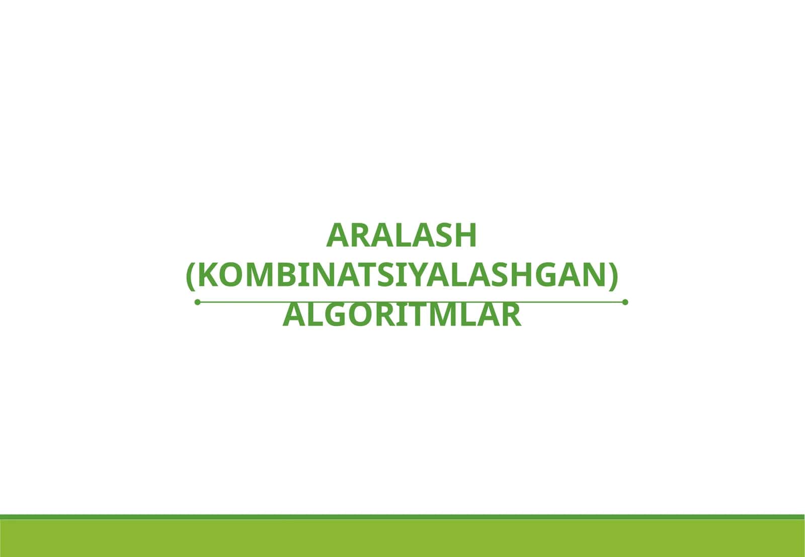 ALGORITMLAR 1