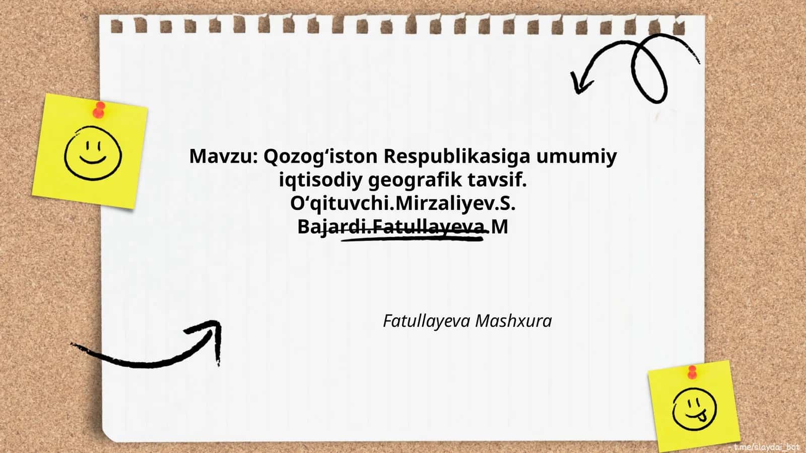 Qozogʻiston Respublikasiga umumiy iqtisodiy geografik tavsif 1