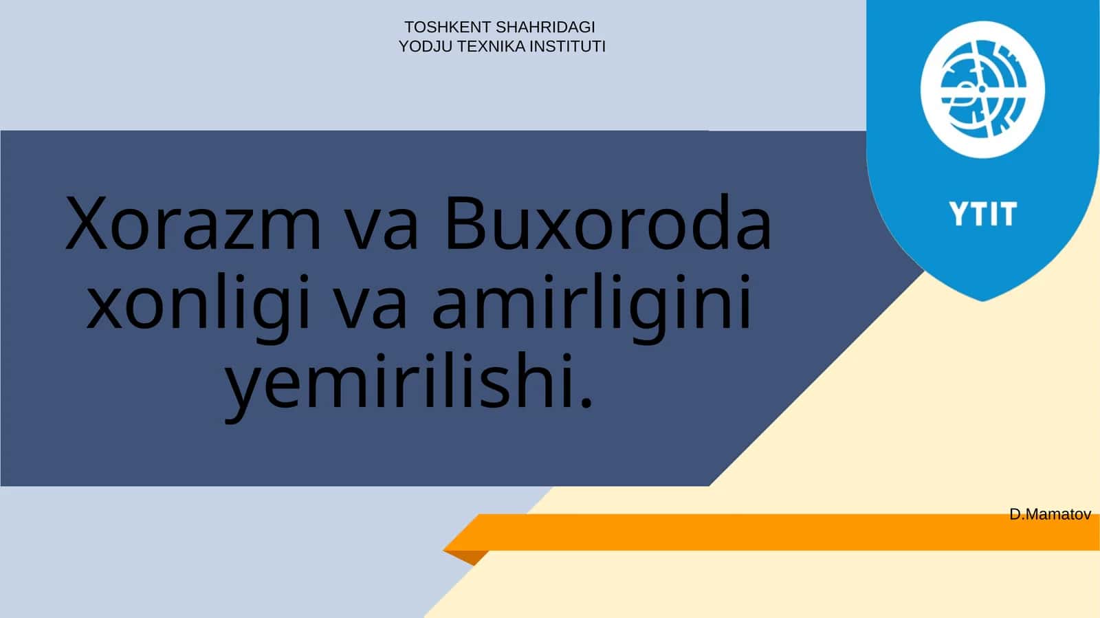 Xorazm va Buxoroda xonligi va amirligini yemirilishi 1