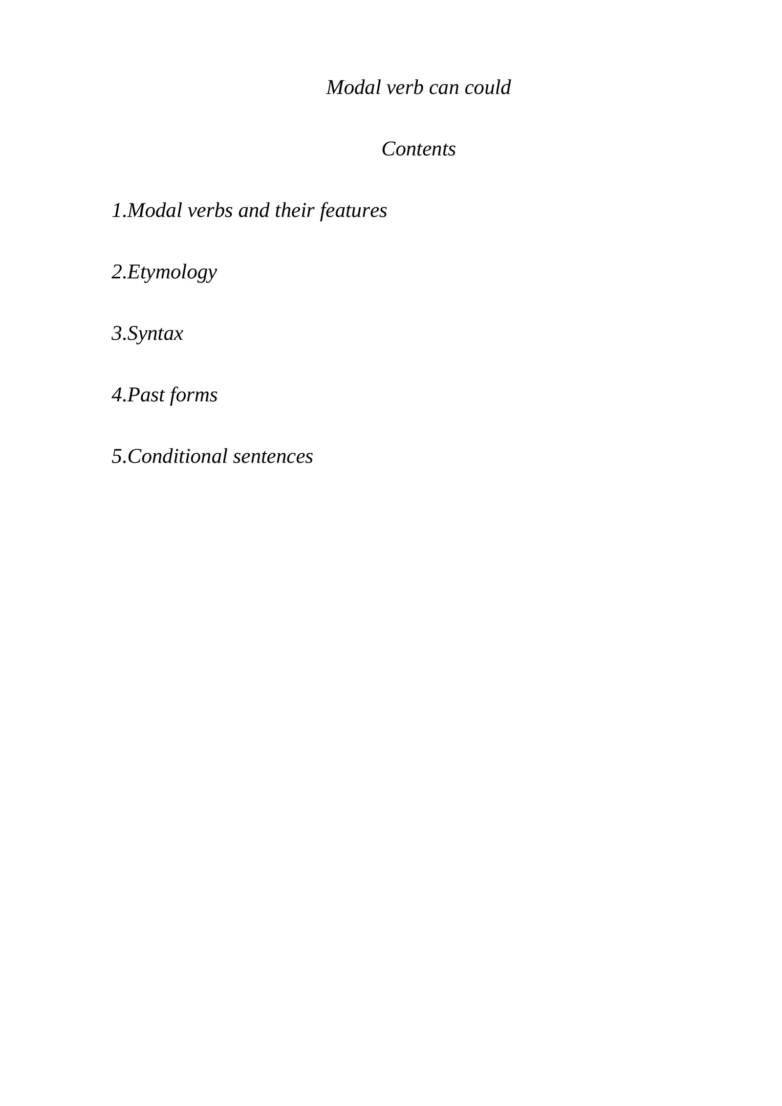 Modal verb can could 1