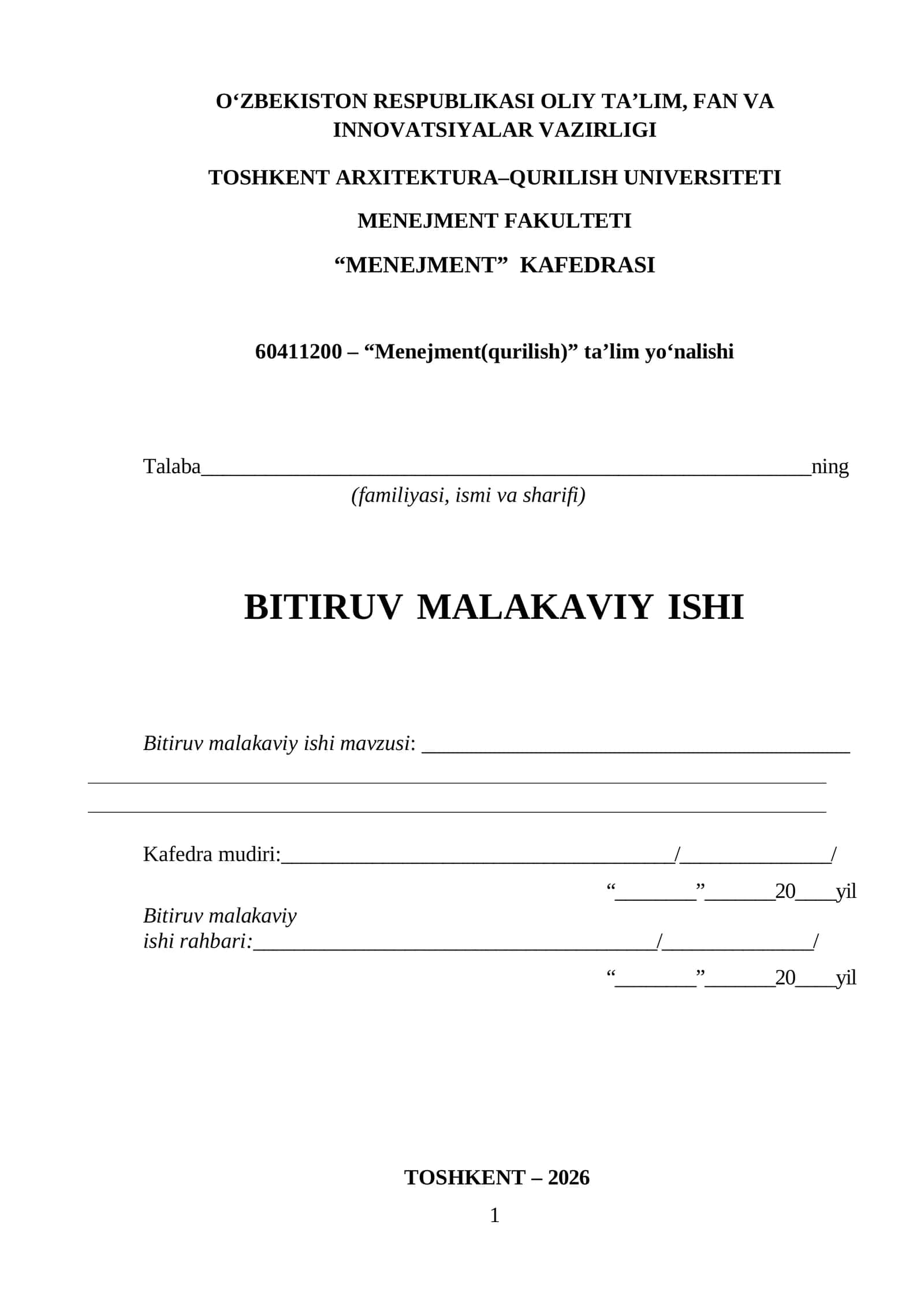 Qurilish sanoati korxonasi iqtisodiy xavfsizligini boshqarish yo‘llari (EYVALEK MAXSUS TEMIR BETON” MCHJ korxonasi misolida) 1
