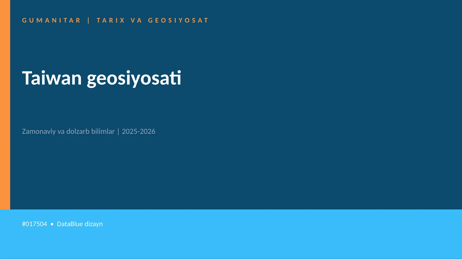 Taiwan geosiyosati 1