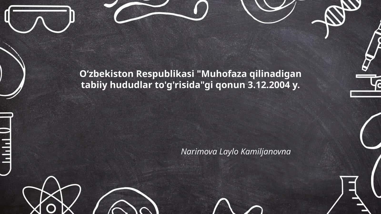 Muhofaza qilinadigan tabiiy hududlar to'g'risida qonun 1