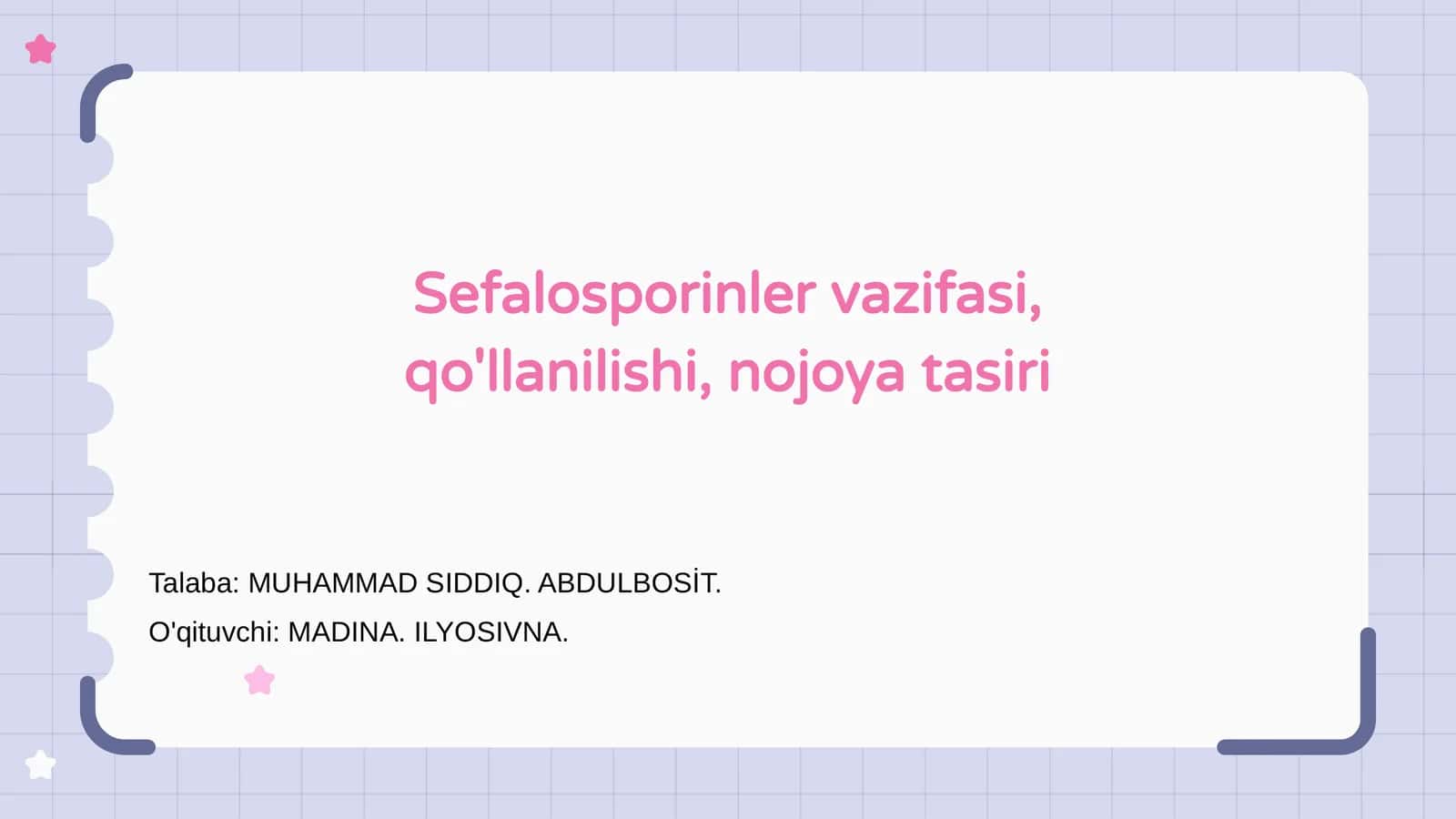 Sefalosporinlar vazifasi, qo'llanilishi, nojoya tasiri 1