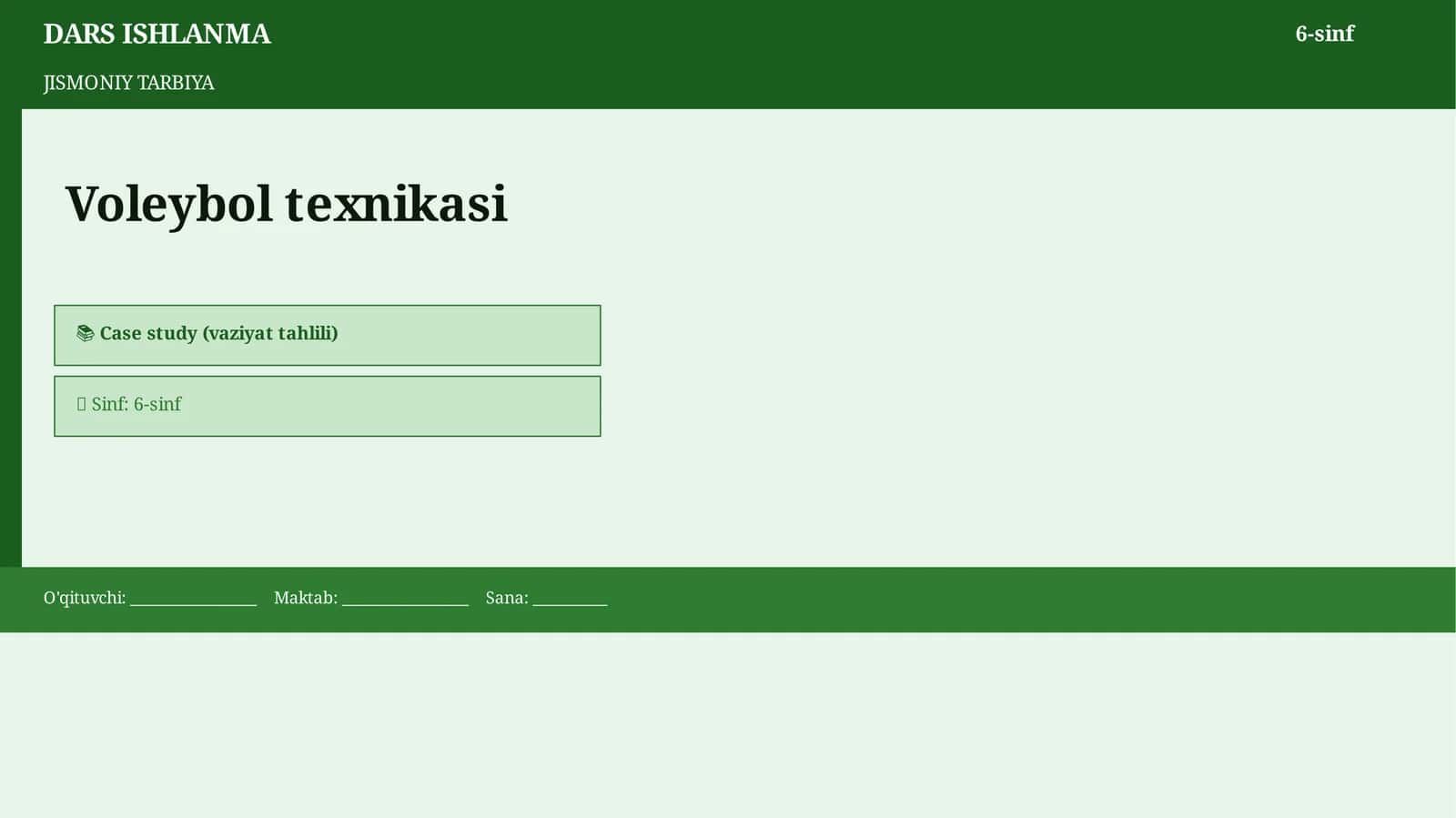 Voleybol texnikasi 1
