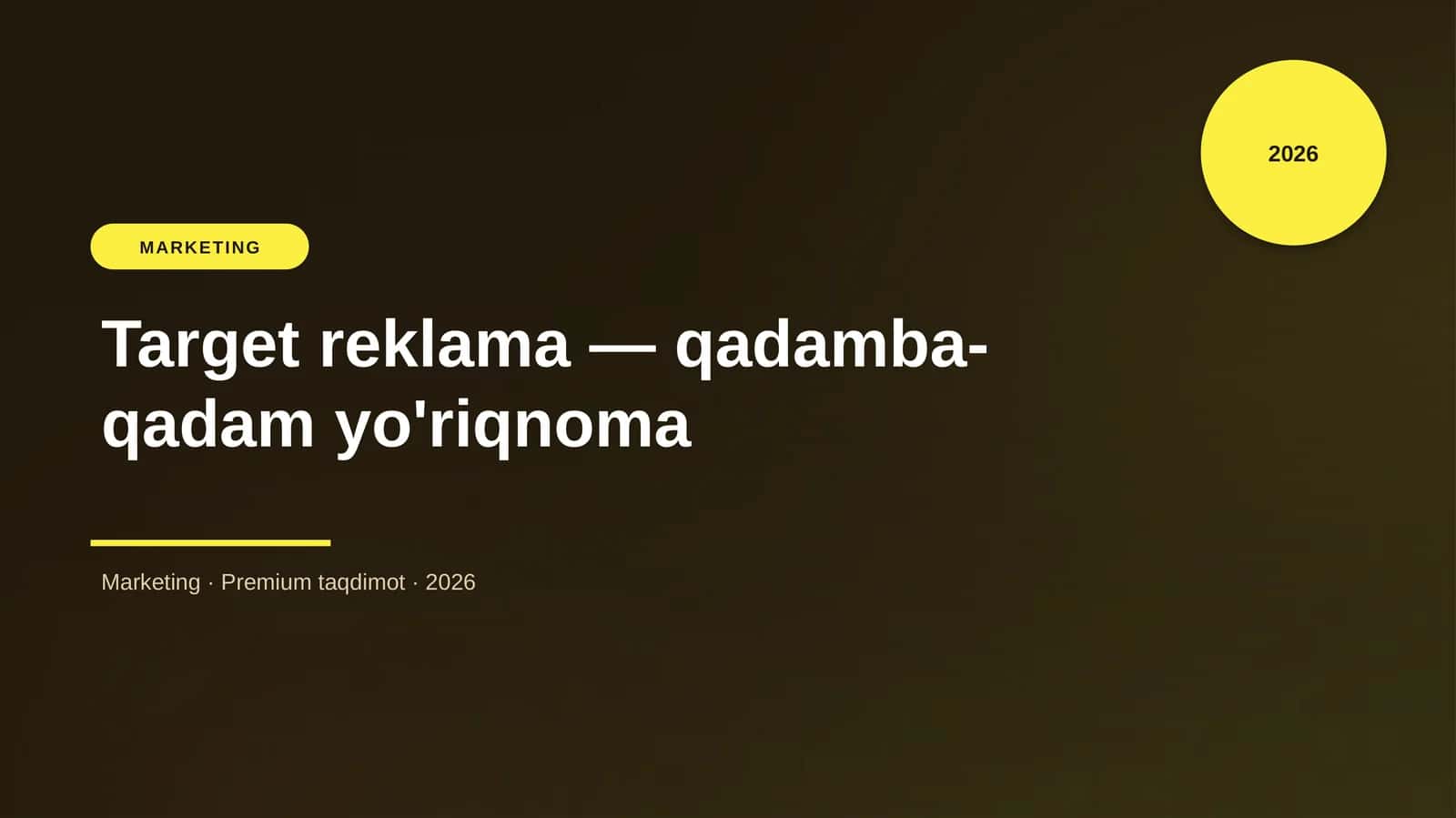 Target reklama — qadamba-qadam yo'riqnoma 1