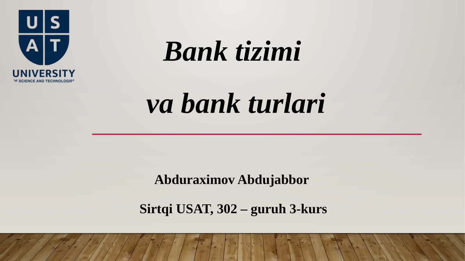 Banktizimi 1