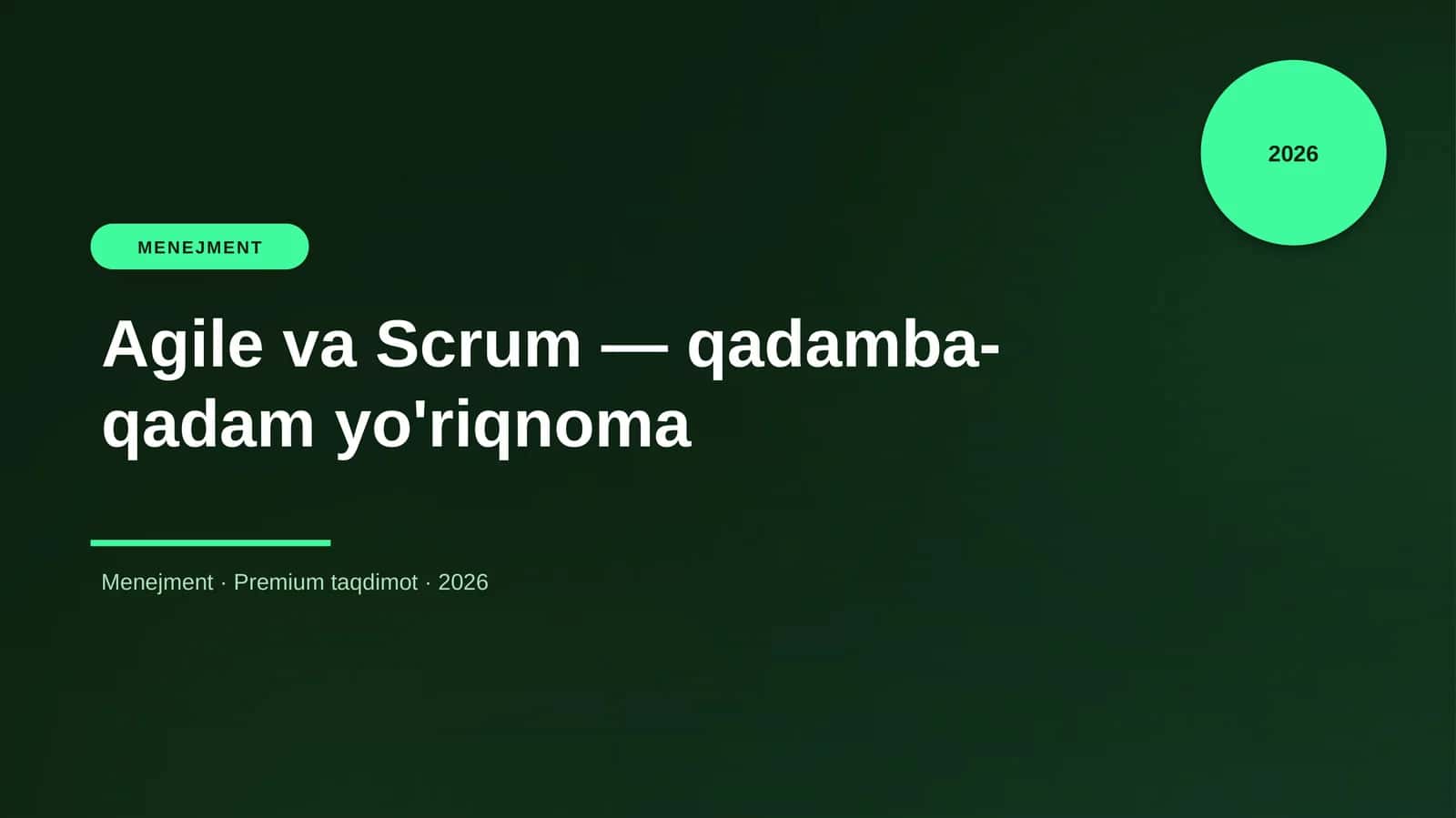 Agile va Scrum — qadamba-qadam yo'riqnoma 1