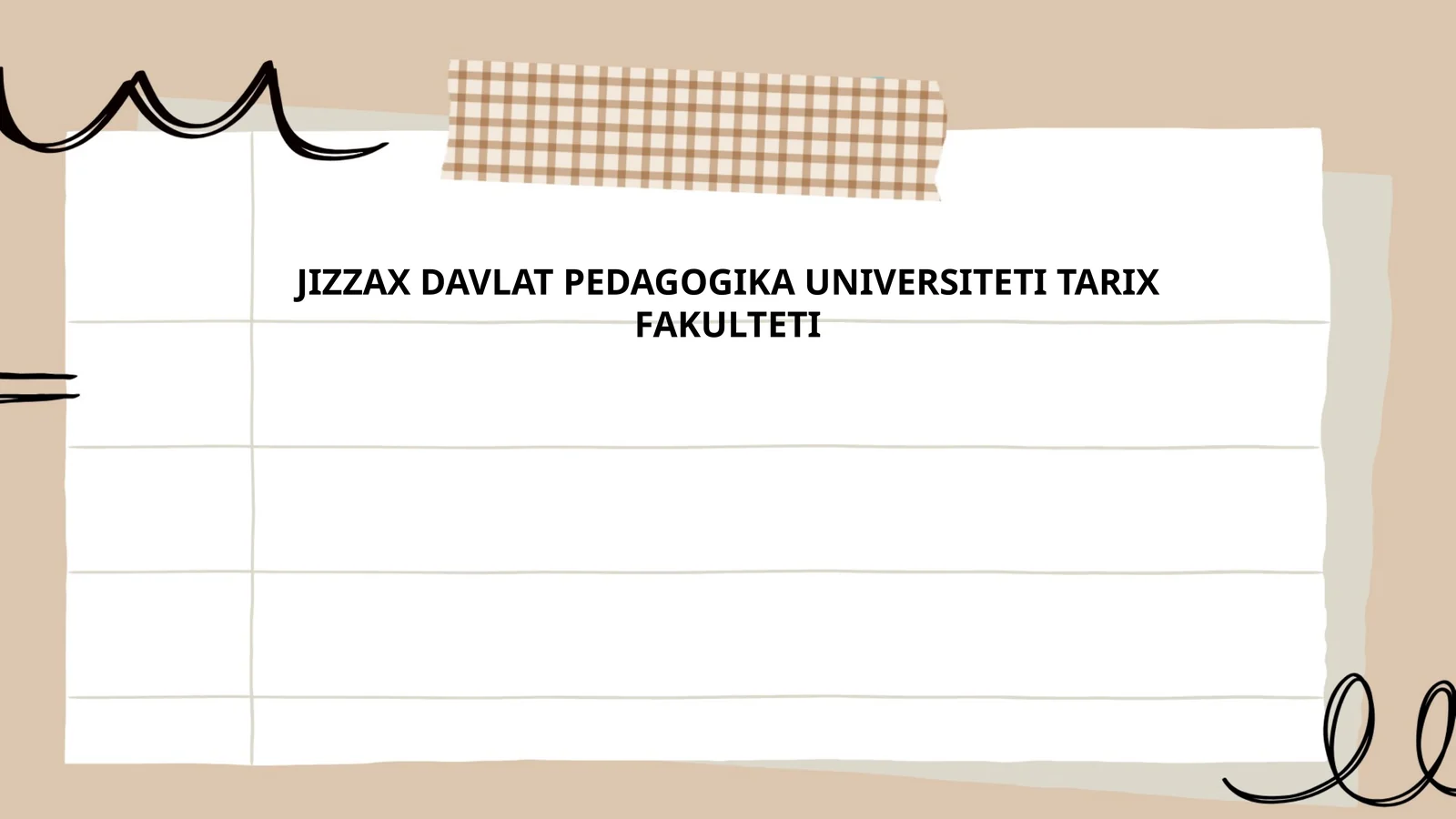 Jizzax Davlat Pedagogika Universiteti Tarix Fakulteti 1