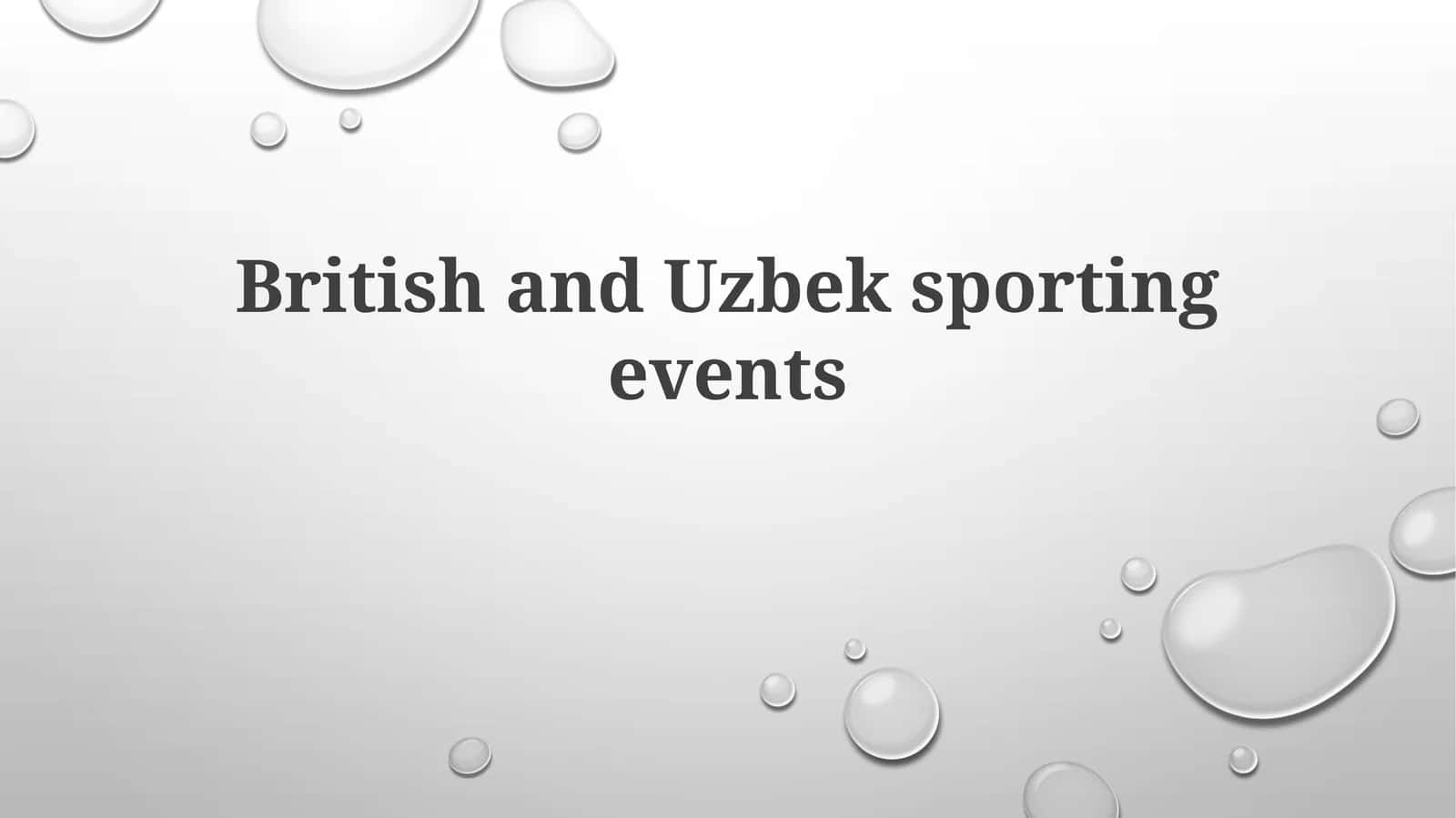 British and Uzbek sporting events 1