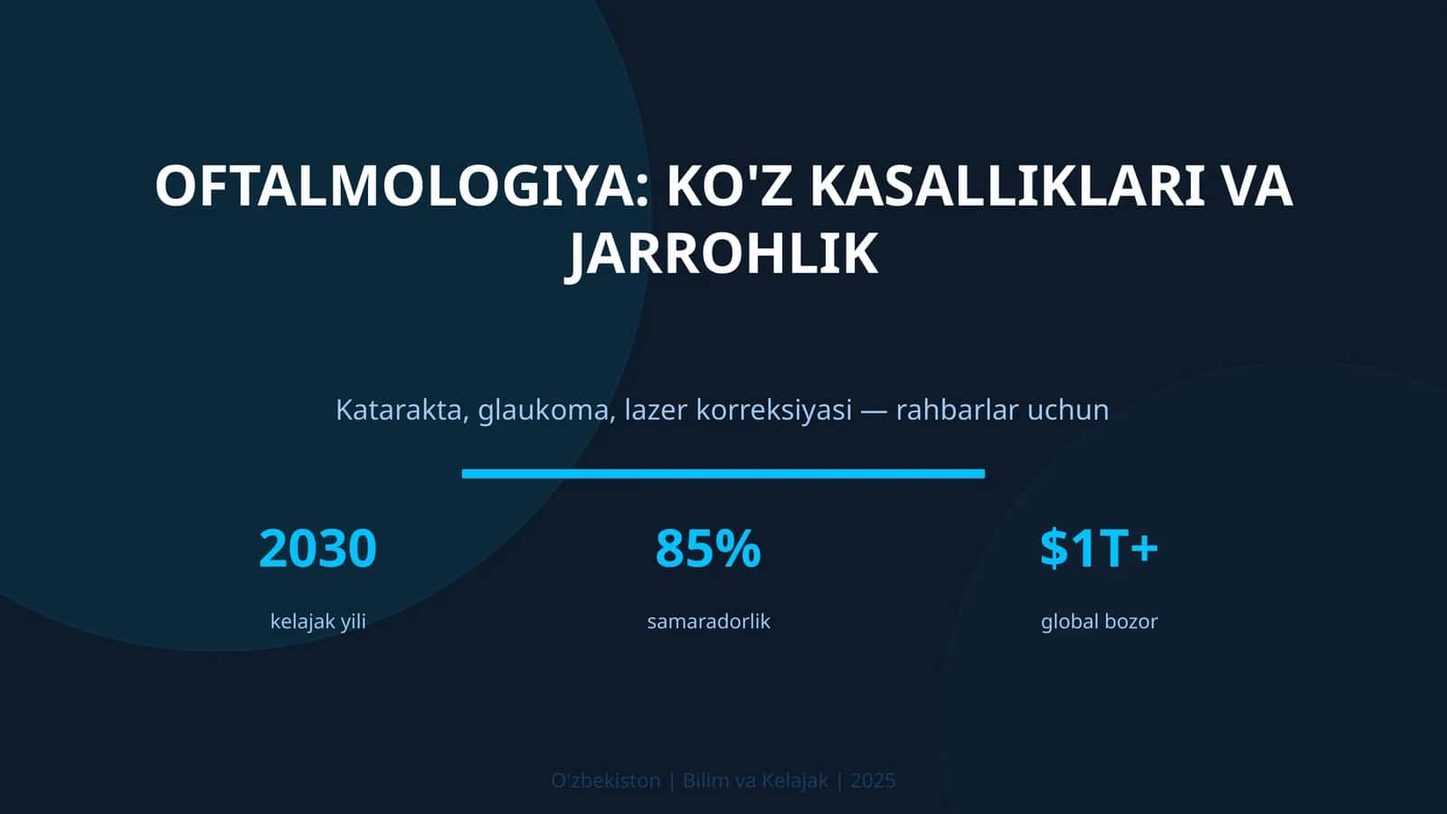 Oftalmologiya: ko'z kasalliklari va jarrohlik 1