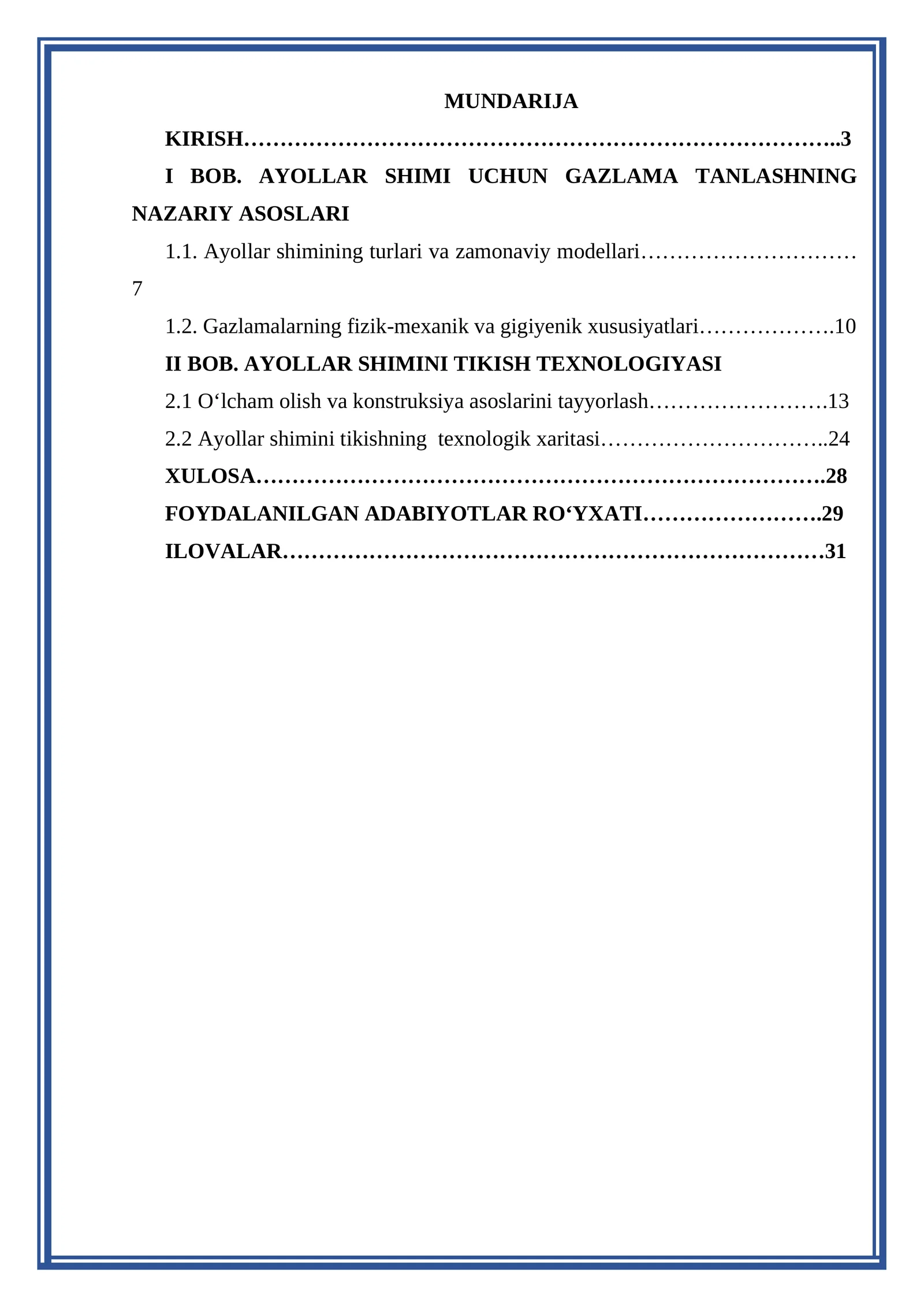 AYOLLAR SHIMI UCHUN GAZLAMA TANLASHNING NAZARIY ASOSLARI 1