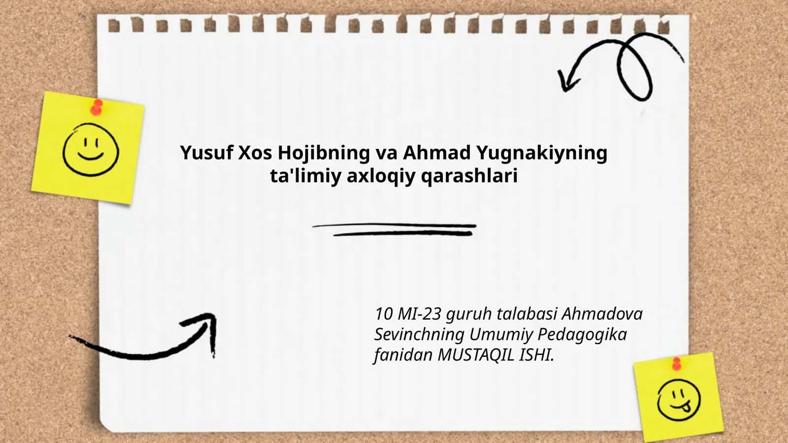 Yusuf Xos Hojibning va Ahmad Yugnakiyning ta'limiy axloqiy qarashlari 1