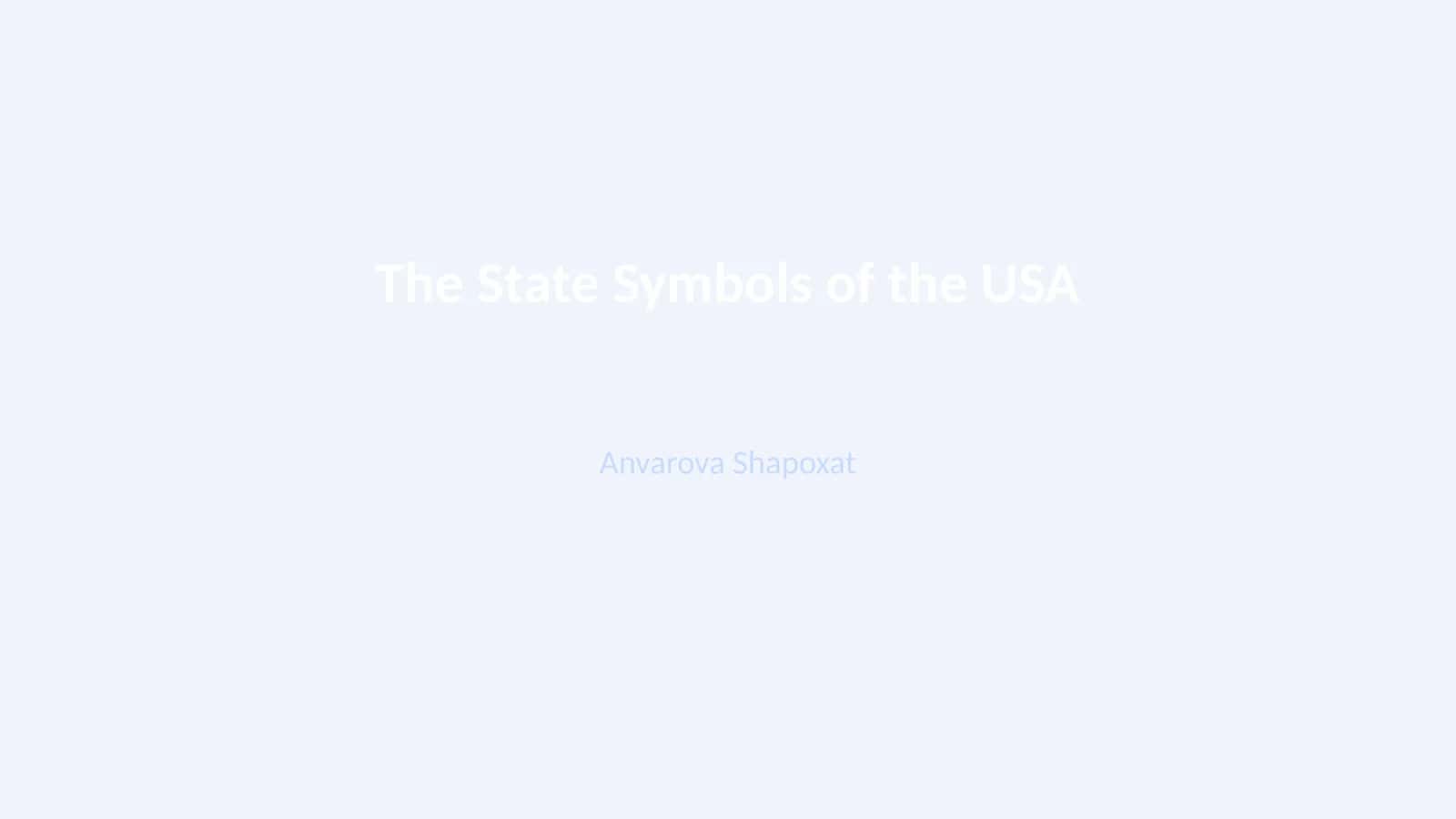 The State Symbols of the USA 1