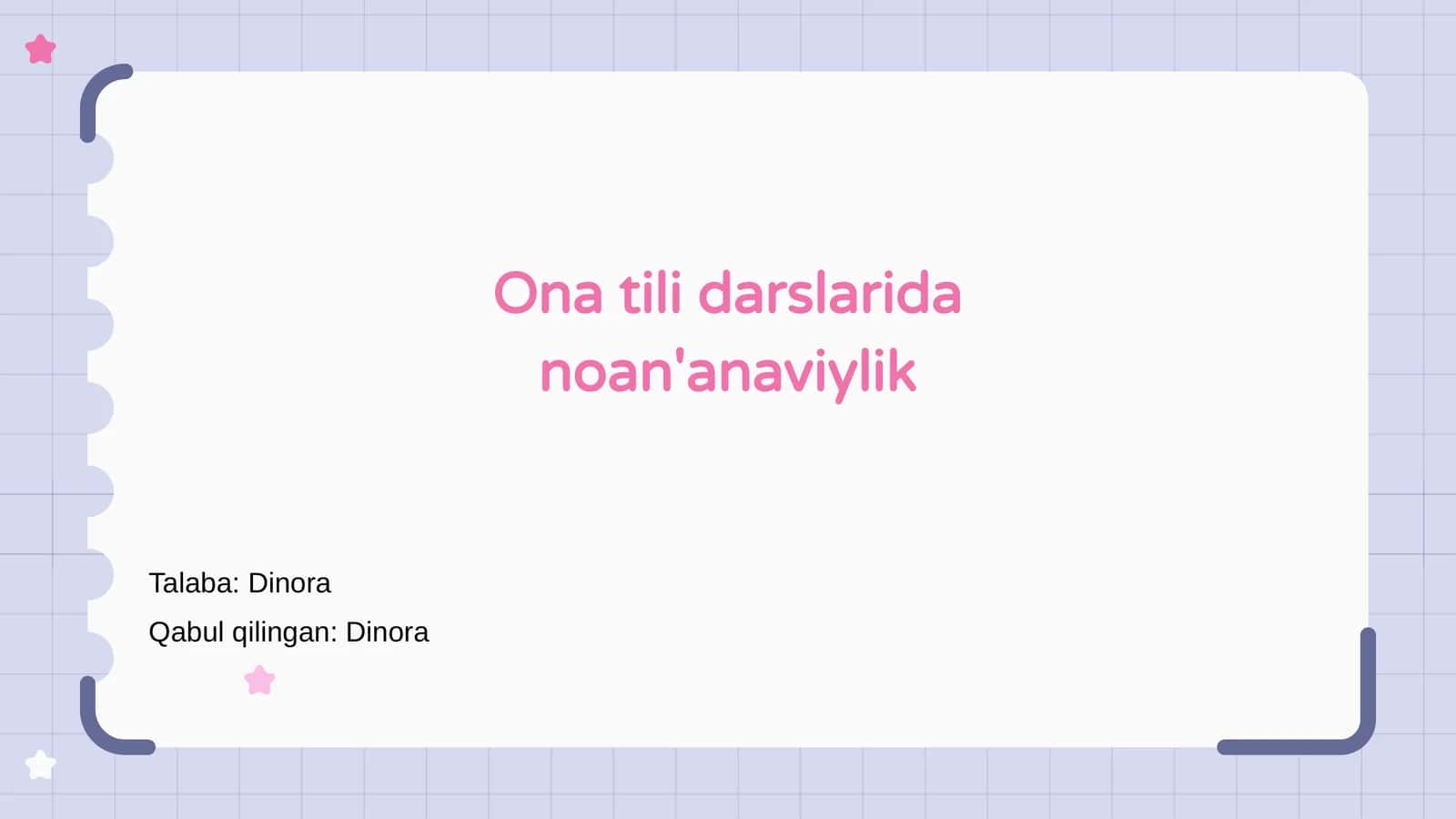 Ona tili darslarida noan'anaviylik 1