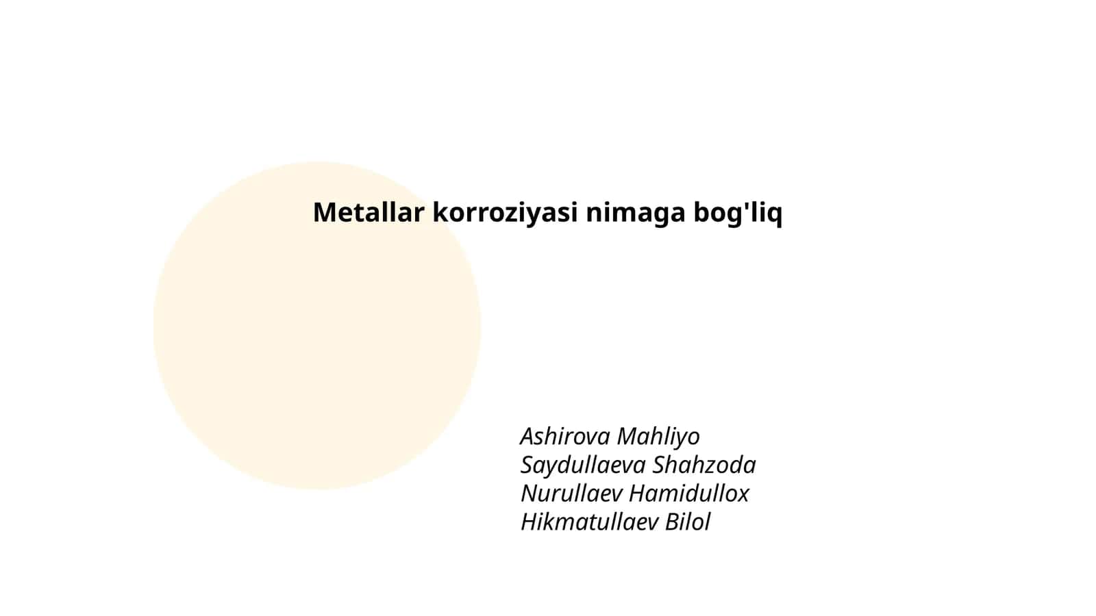 Metallar korroziyasi nimaga bog'liq 1