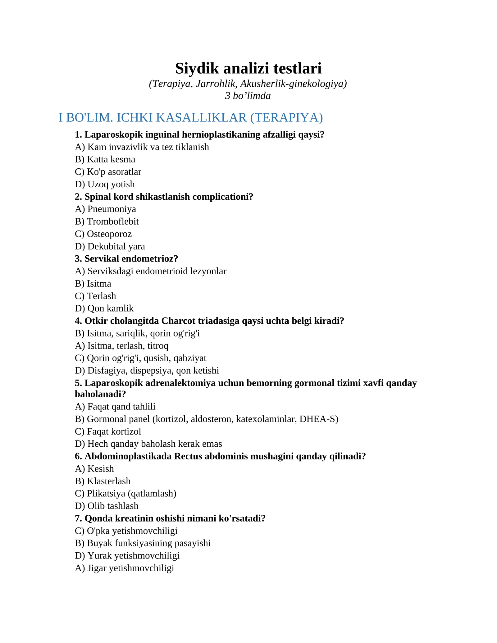 Siydik analizi testlari 1