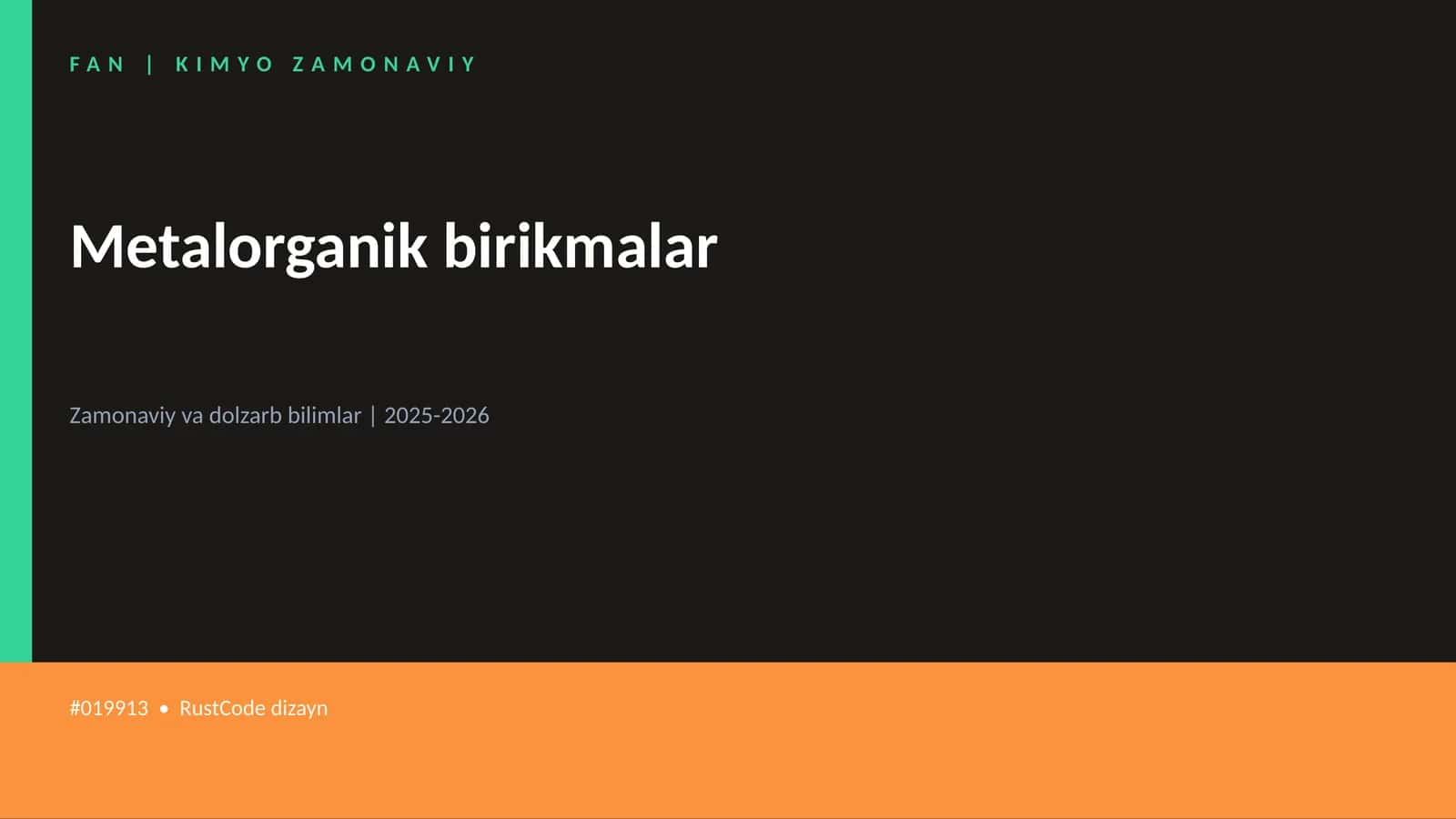 Metalorganik birikmalar 1