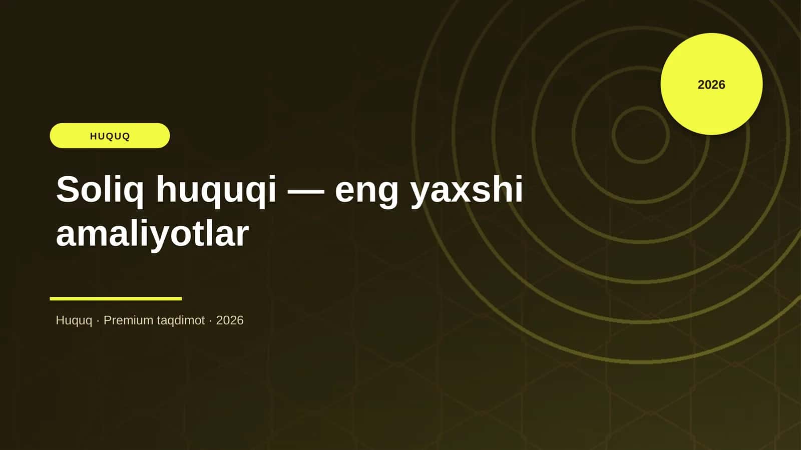 Soliq huquqi — eng yaxshi amaliyotlar 1