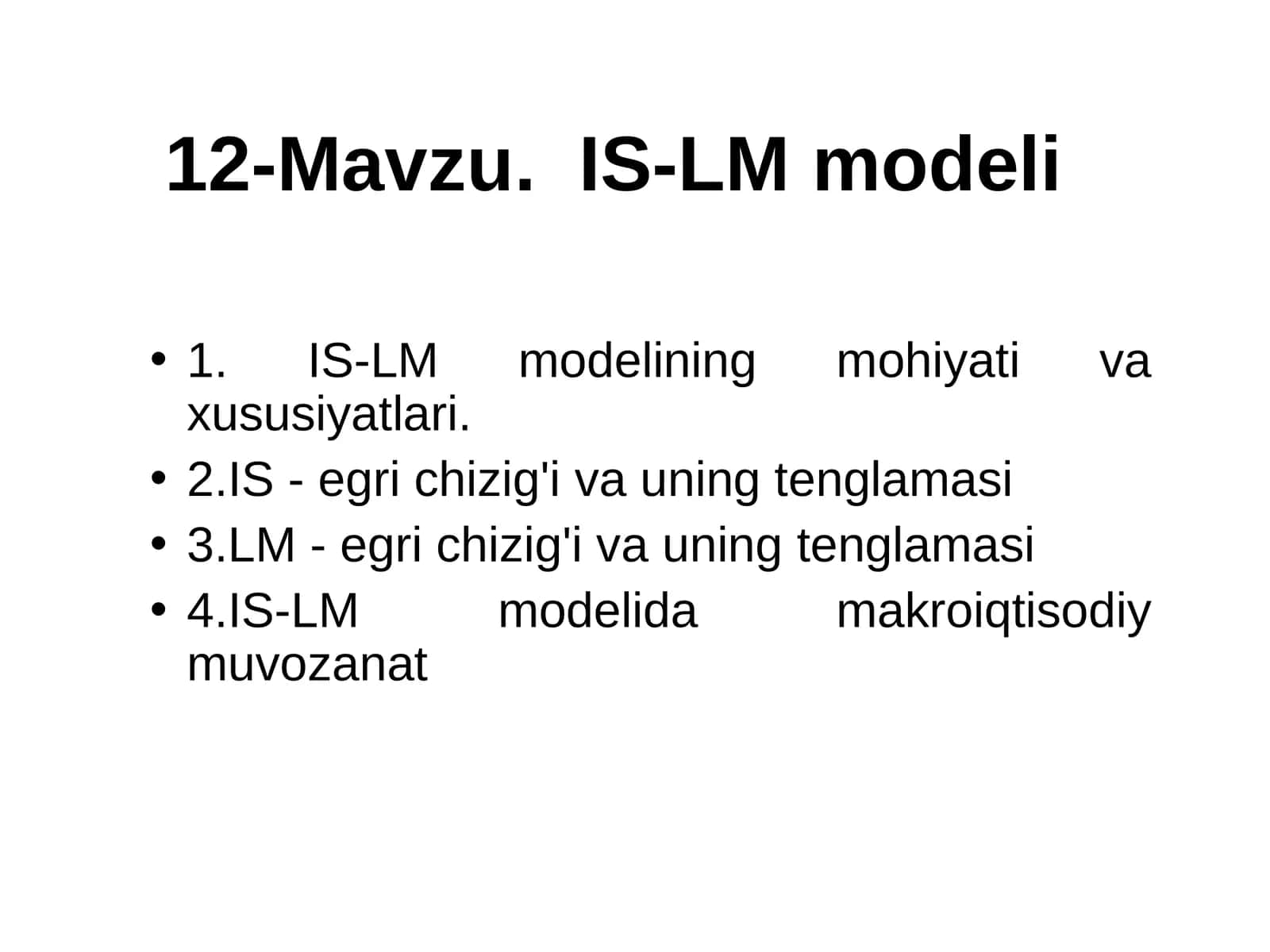 IS-LM modeli 1