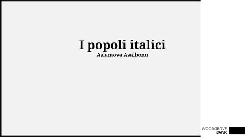I popoli italici 1