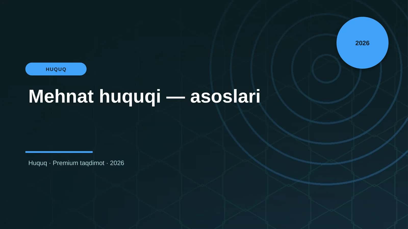 Mehnat huquqi — asoslari 1