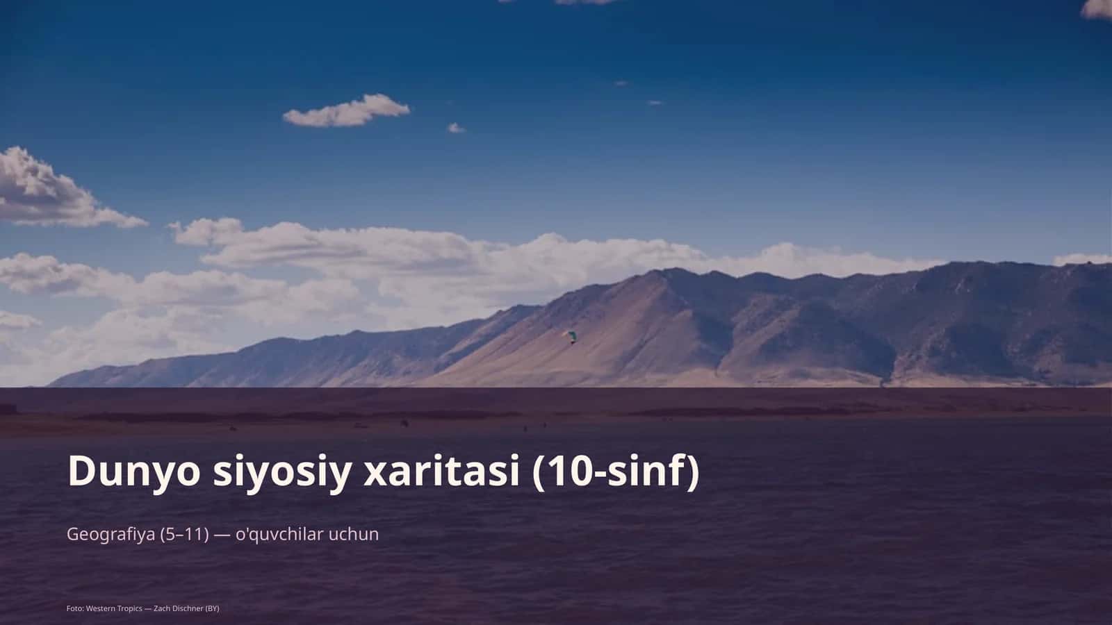 Dunyo siyosiy xaritasi (10-sinf) 1