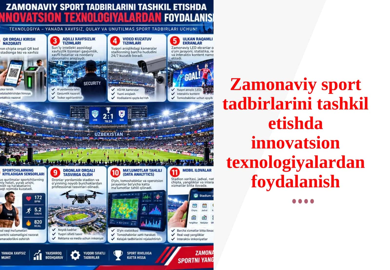 Zamonaviy sport tadbirlarini tashkil etishda innovatsion texnologiyalardan foydalanish 1
