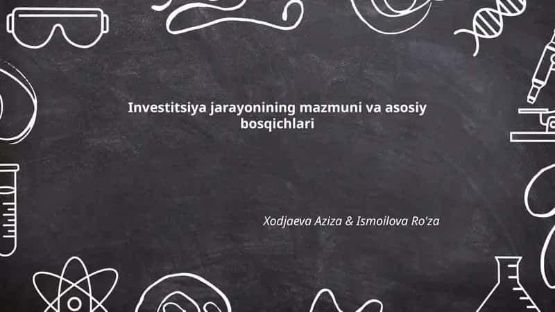Investitsiya jarayonining mazmuni va asosiy bosqichlari 1