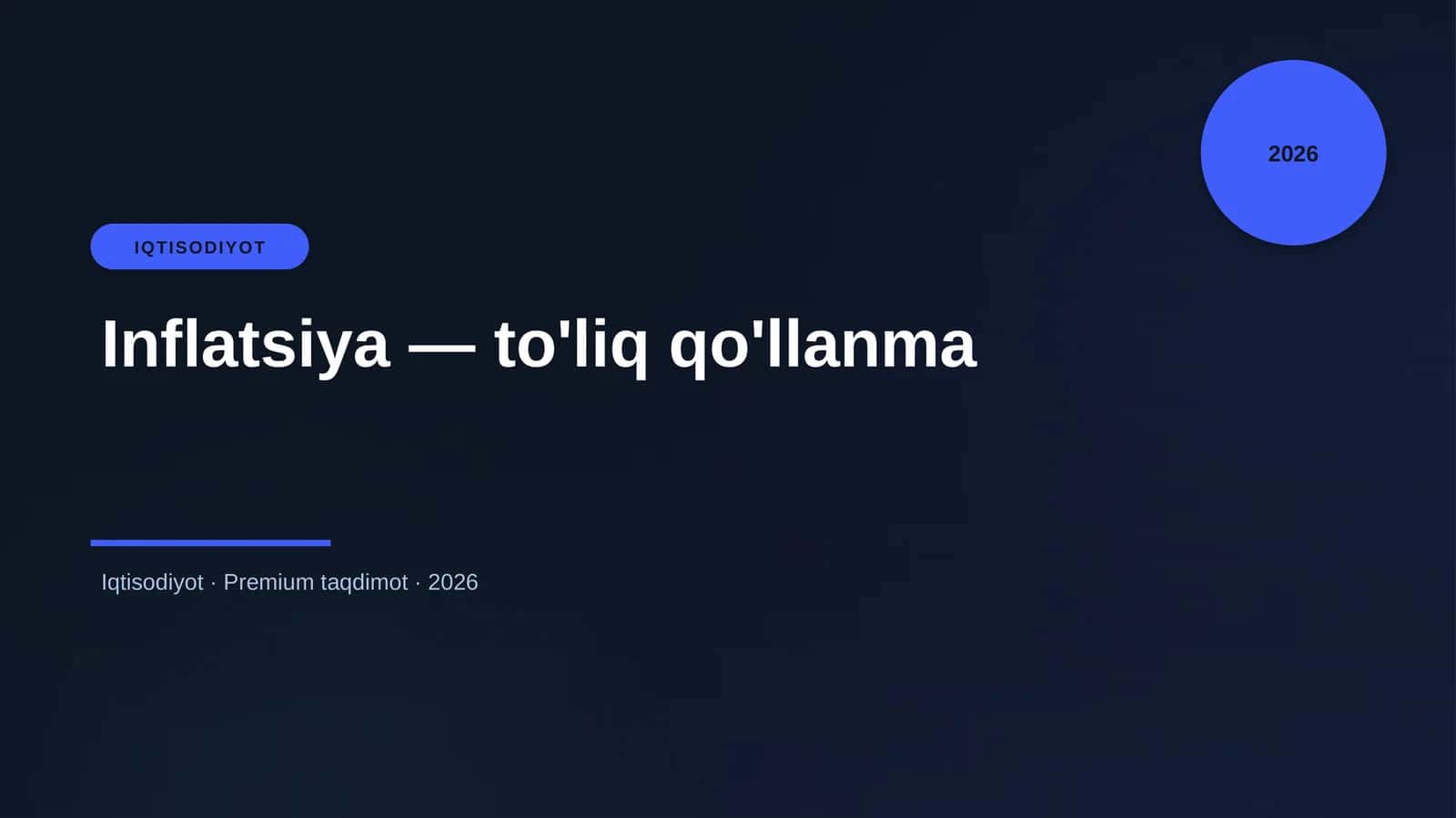 Inflatsiya — to'liq qo'llanma 1