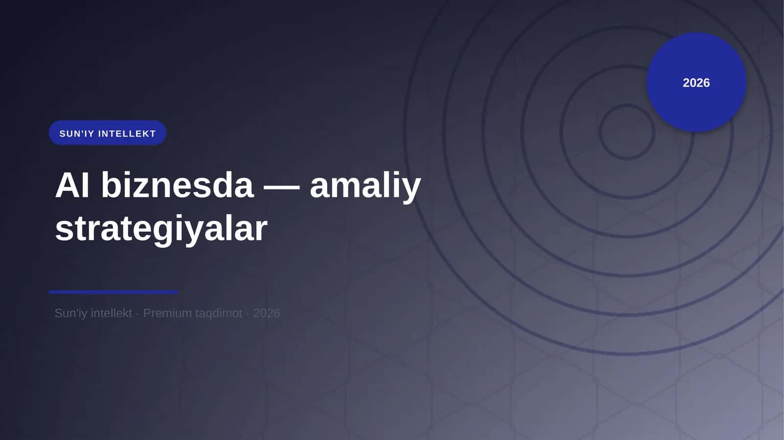 AI biznesda — amaliy strategiyalar 1