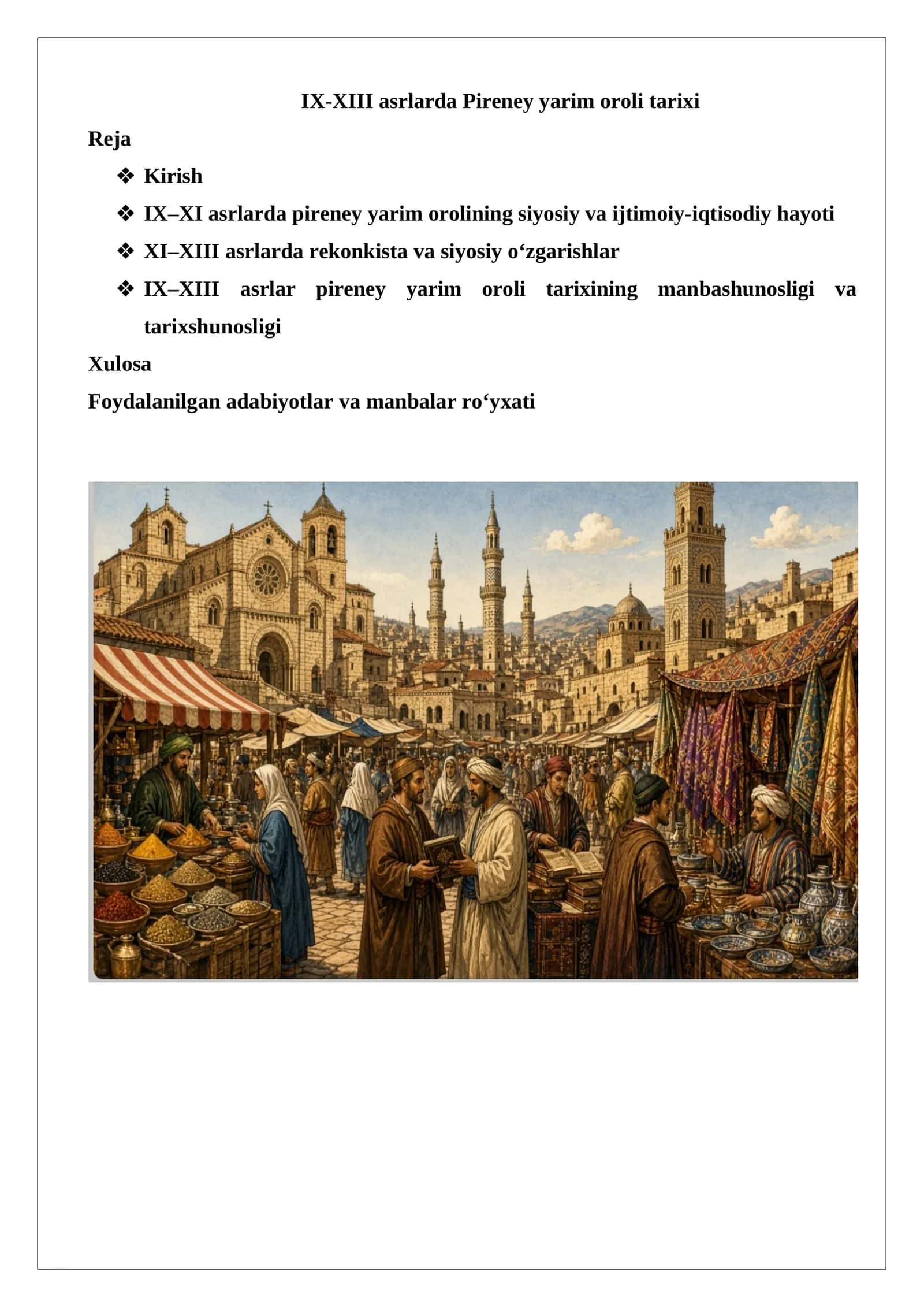 IX-XIII asrlarda Pireney yarim oroli tarixi 1