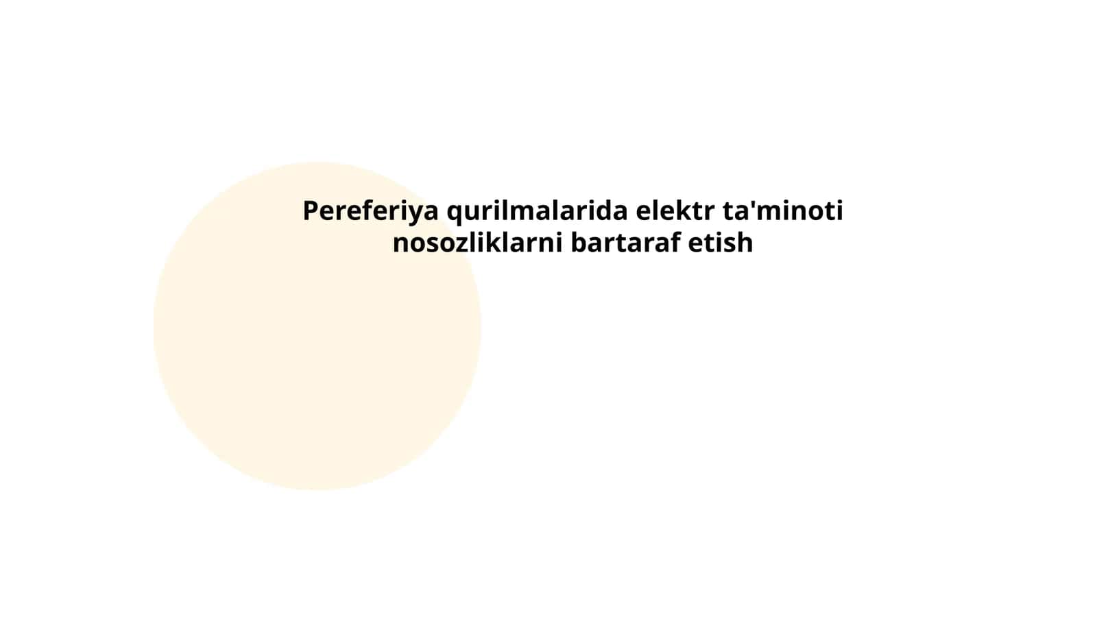 Pereferiya qurilmalarida elektr ta'minoti nosozliklarni bartaraf etish 1